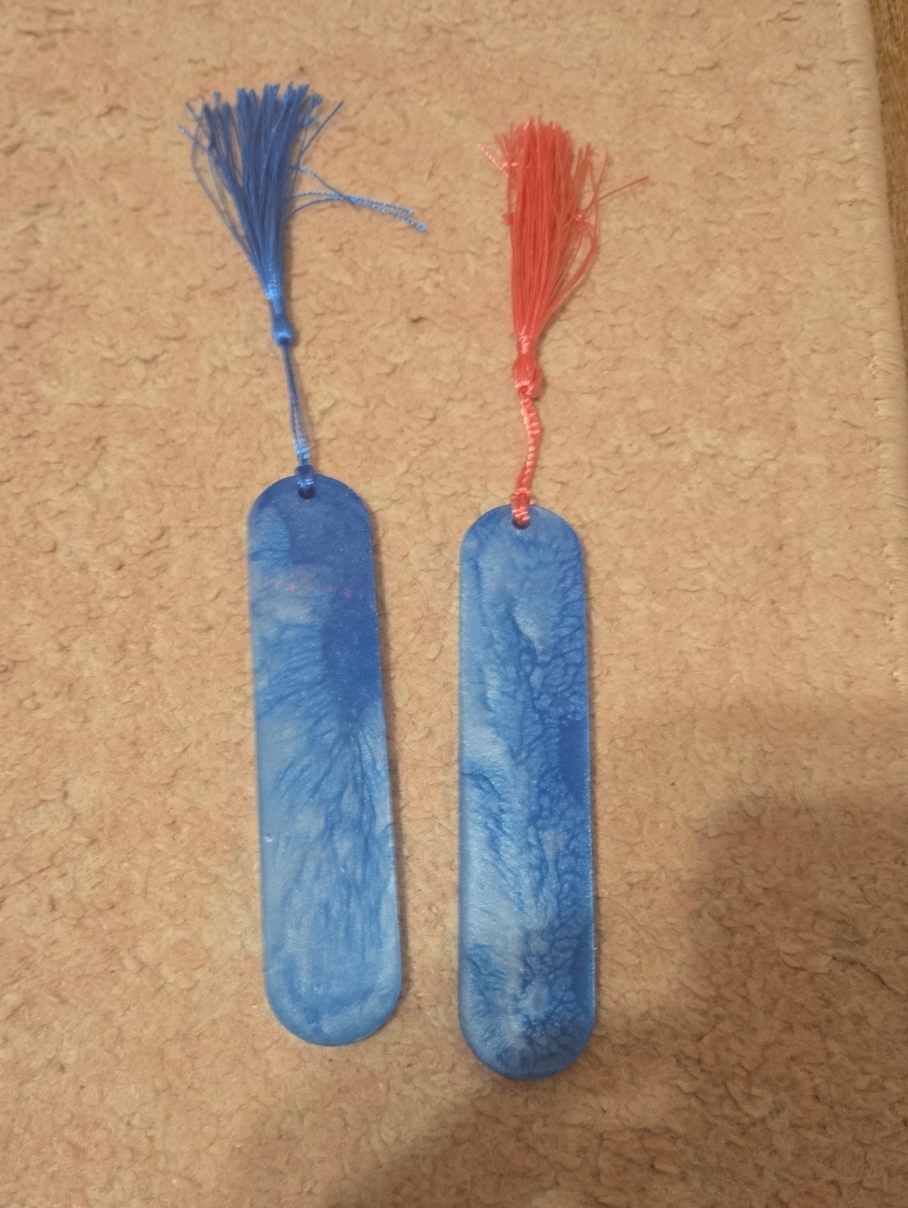 Blue And Pink Epoxy Bookmarks